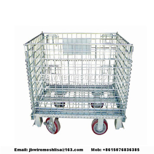 Galvaniserad Wire Mesh Folding Storage Cage